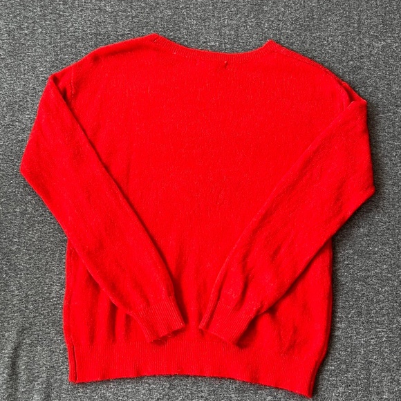 H&M LOGG Apres Ski Sweater Sz M Wool Blend Crew Neck Oversized Lodge Snow Winter - Picture 5 of 11